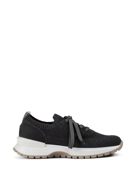 Sneakerși Doucal's din piele de căprioară negru