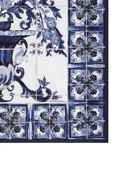 Fular Dolce & Gabbana cu imagine albastru