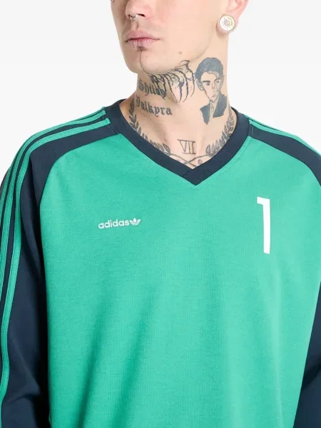 Hanorac Adidas cu autograf alergare evazat verde