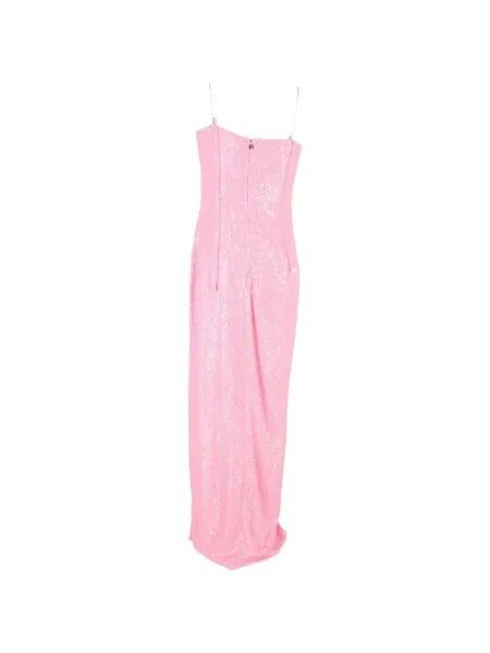Rochie maxi Rotate Birger Christensen cu paiete cu crăpătură de costum roz