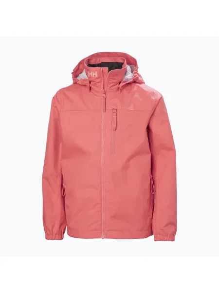 Geacă de navigație pentru copii Helly Hansen Crew Hooded Jr sunset pink roz