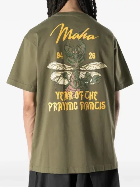 Tricou Maharishi cu imagine verde