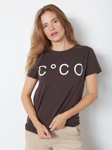Co'couture Tricou maro alb