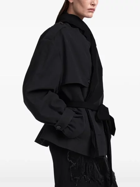 Trenci Maison Margiela din jerseu negru