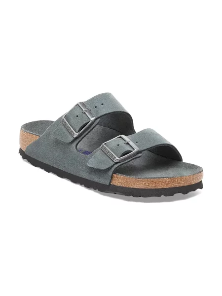 Замшеві шльопанці Birkenstock Arizona сірий