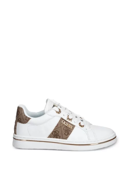 Sneakerși Guess cu dungi alb