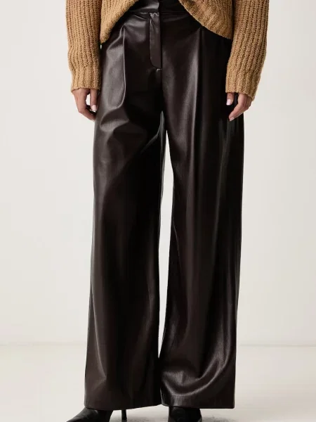 BOSS pantaloni straight pentru femei maro