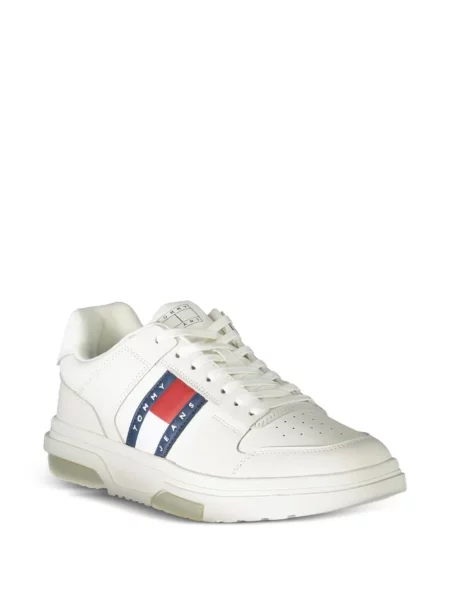 Sneakerși Tommy Hilfiger cu autograf alb