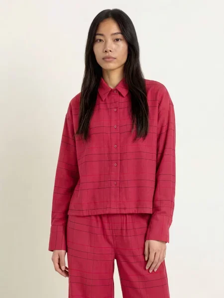 Calvin Klein Spací Tričko tmavě červená černá