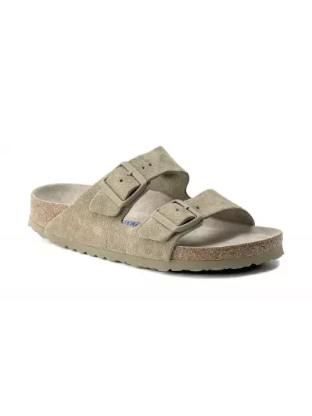 Trampki Birkenstock Arizona Soft Footbed Suede Leather Faded Khaki EUR 37 szare