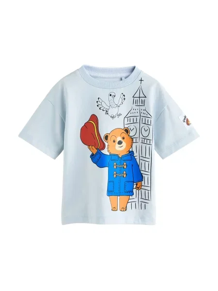 Next Tricou Paddington Bear albastru / albastru deschis / maro negru