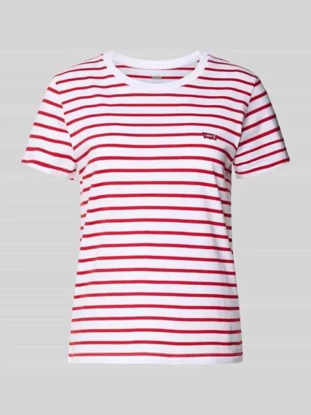 Męski t-shirt o kroju regular fit z czystej bawełny Levi's czerwona