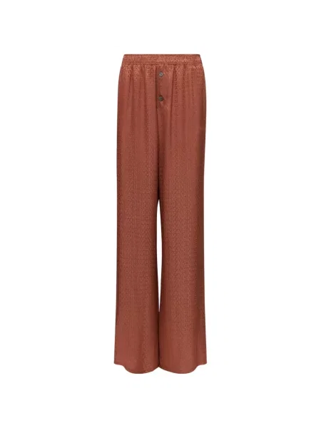 Pantaloni Mm6 Maison Margiela din jacard maro