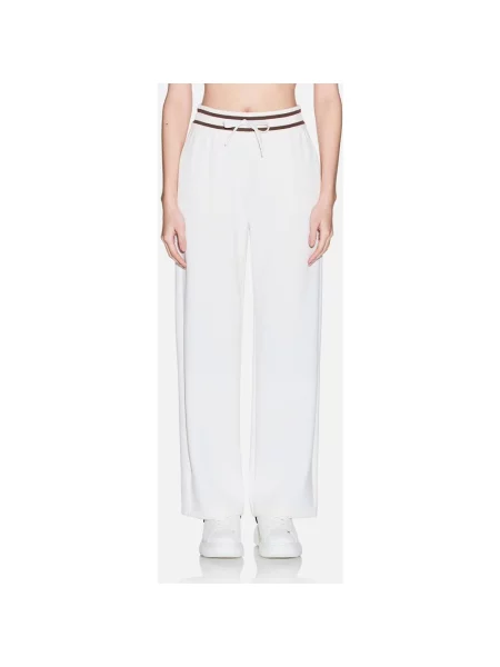 Długie spodnie kobiece Armani Exchange Contrast Draw XS białe