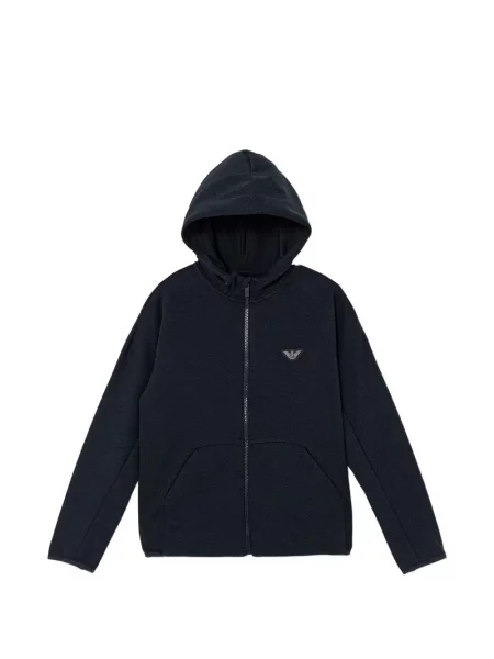 Bluza z kapturem dziecięca Emporio Armani niebieska