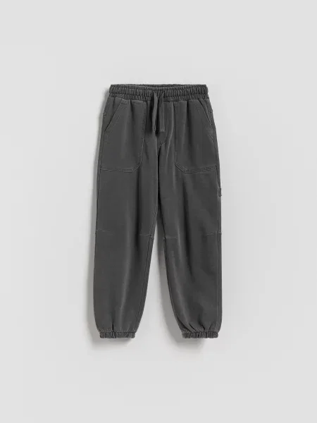 Reserved jogger kalhoty tmavě šedá