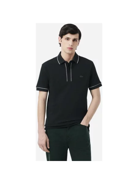 Koszulka polo Lacoste Smart Paris z krótkim rękawem czarny XS biały