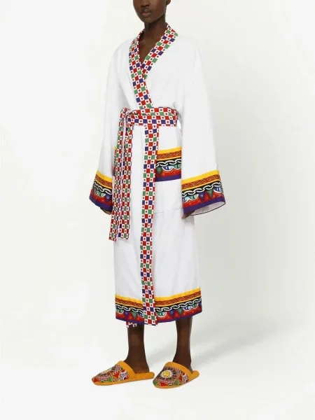 Župan Dolce & Gabbana s potiskem bílý