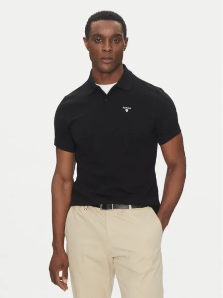 Barbour Tricou polo Original Sports Tailored Fit negru