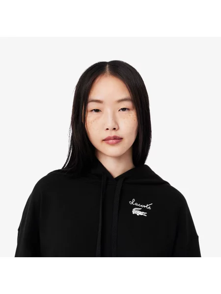 Lacoste Polarowa Bluza czarna
