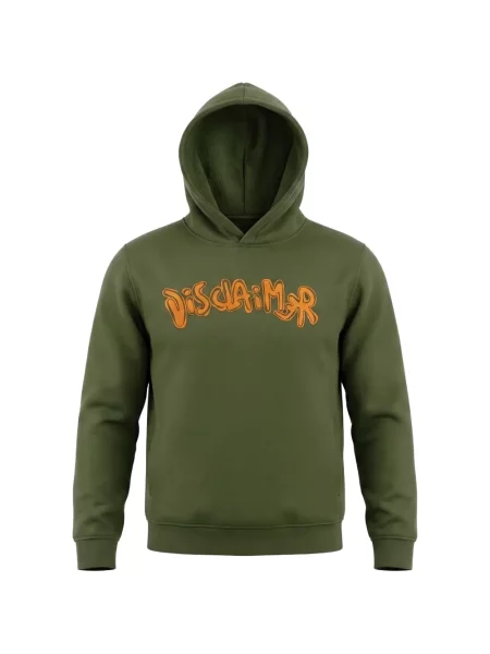 Bluza z kapturem dziecięca Disclaimer zielona