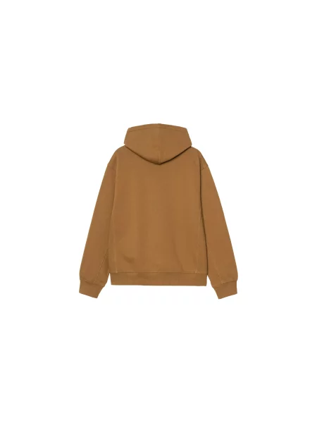 Carhartt WIP Hooded American Script Jacket Hamilton Brown Mężczyźni Kurtki Carhartt WIP Jasnobrązowy Size: L brązowa