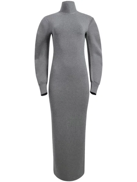 Maksi sukienka maxi Khaite garniturowa szara