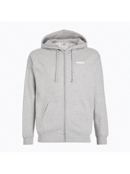 Hanorac pentru bărbați PROSTO Hoodie Logo Zip gray
