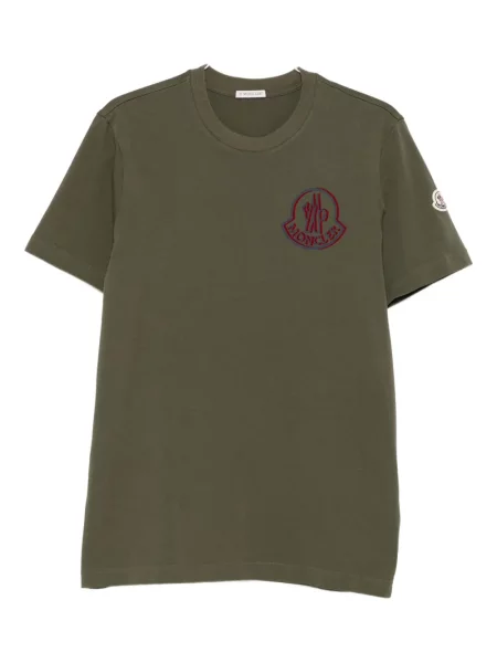 Tricou Moncler cu broderie verde