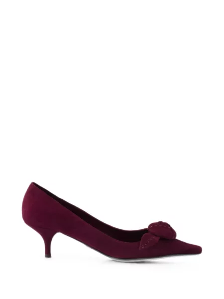 Pantofi cu toc Prada din piele de căprioară violet
