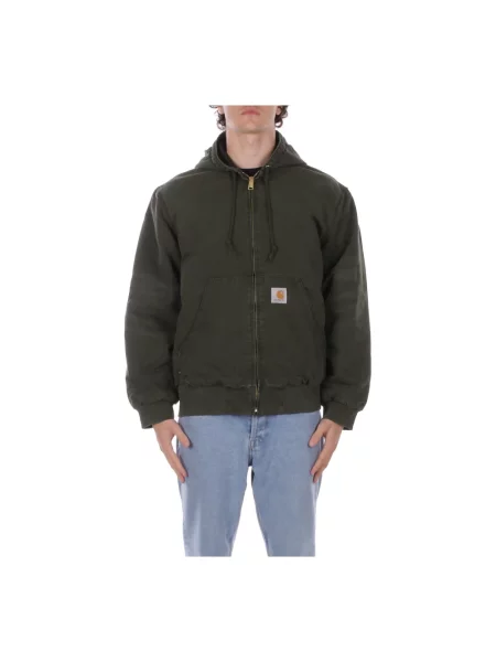 Kurtka Carhartt Wip z kapturem zielona