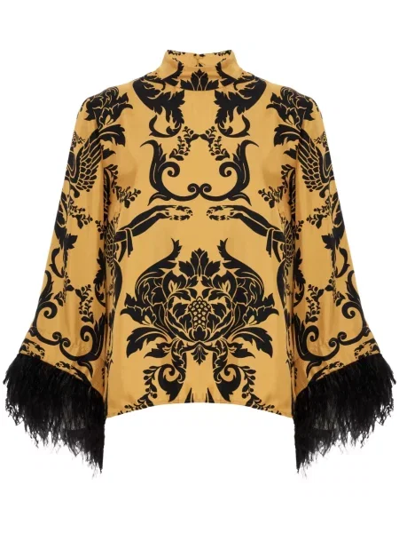 Bluzka La Doublej w piórka złota