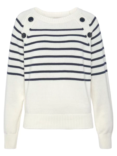 VIVANCE Pulover crem / bleumarin