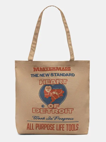 Geantă Carhartt Wip din canvas cu imagine maro