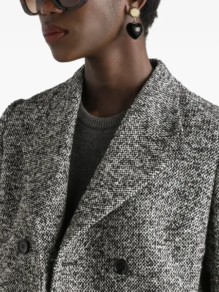 Geacă Dolce & Gabbana din tweed negru