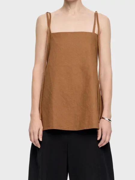 Лляний топ Bimba Y Lola коричневий