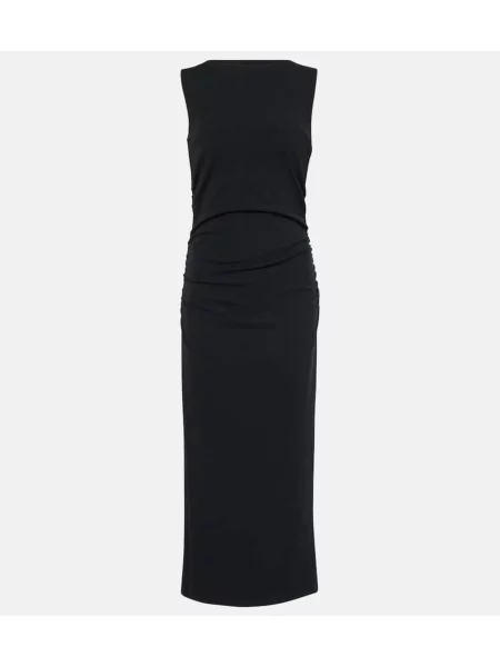 Rochie midi Veronica Beard din jerseu până la genunchi de costum negru