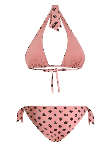 Bikini Dolce & Gabbana cu buline cu imagine roz