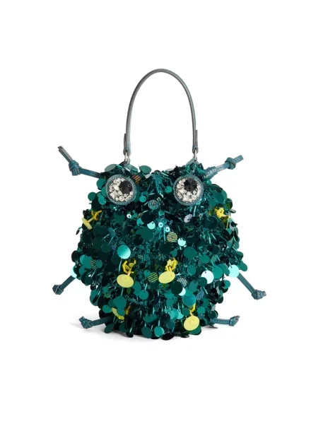 Torebka crossbody Anya Hindmarch z cekinami zielona