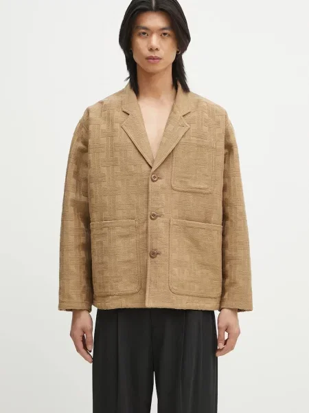 Sako s dodatkom lana Kenzo za muškarce zelena