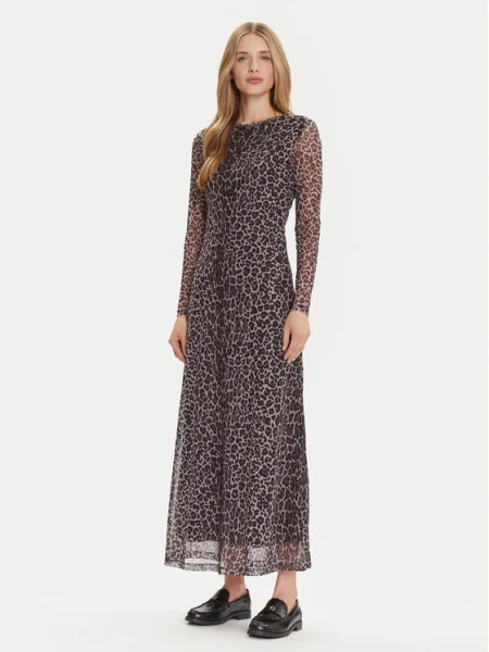 Tommy Jeans rochie maxi evazați maro