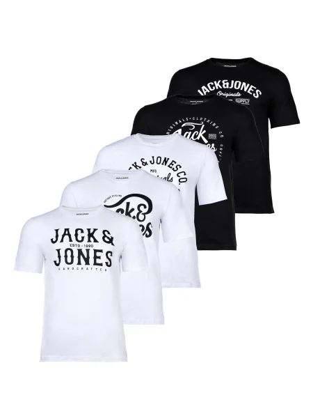 JACK & JONES Póló fekete fehér