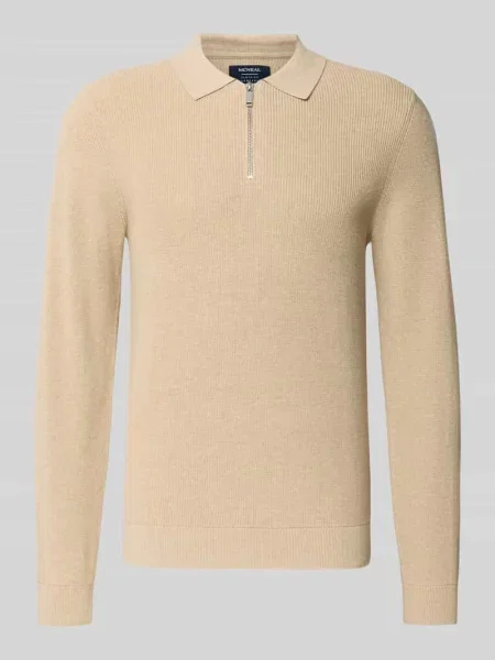 Sweter z dzianiny z kołnierzem z połami Mcneal