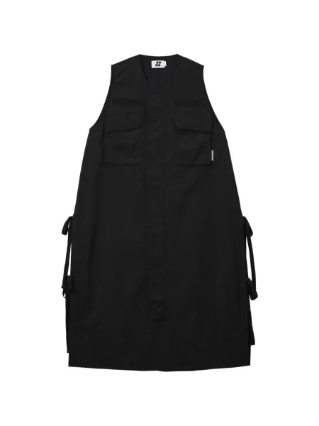 Sukienka midi Izzue bez rękawów z okrągłym dekoltem do kolan czarna