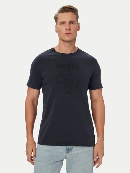 Guess T-shirt Tamnoplava Regular Fit