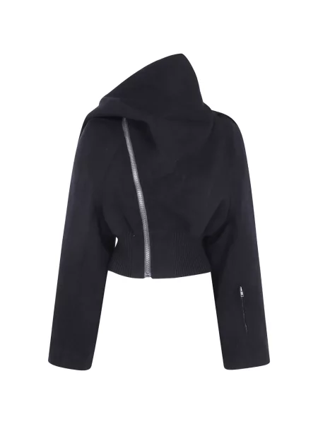Geacă Rick Owens asimetrică negru