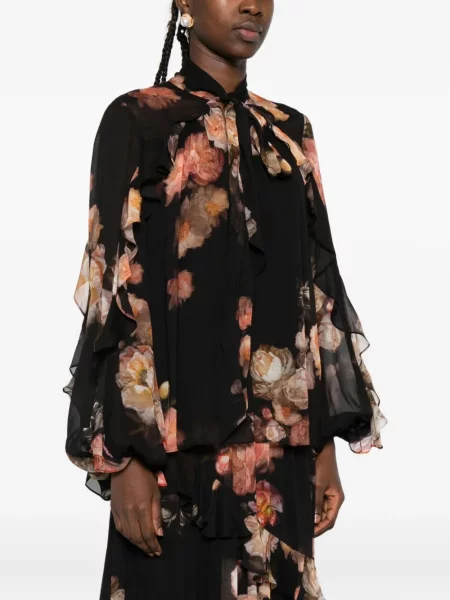 Bluză Zimmermann cu model floral cu imagine negru