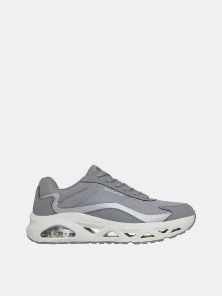 Кожаные повседневные кроссовки Skechers серые