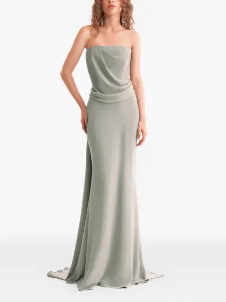 Rochie maxi Gemy Maalouf drapată de costum gri