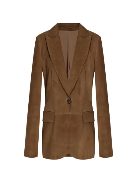 Sacou Brunello Cucinelli cu rever maro